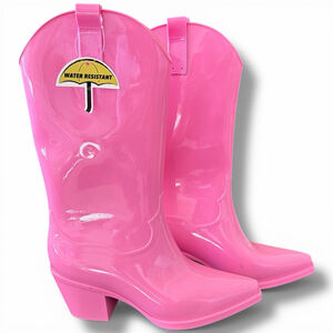 Jeffrey Campbell "Thundrstrm" Western Rain Boots in Pink Size 8